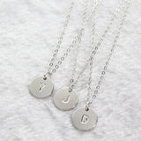 Initial Round Necklace